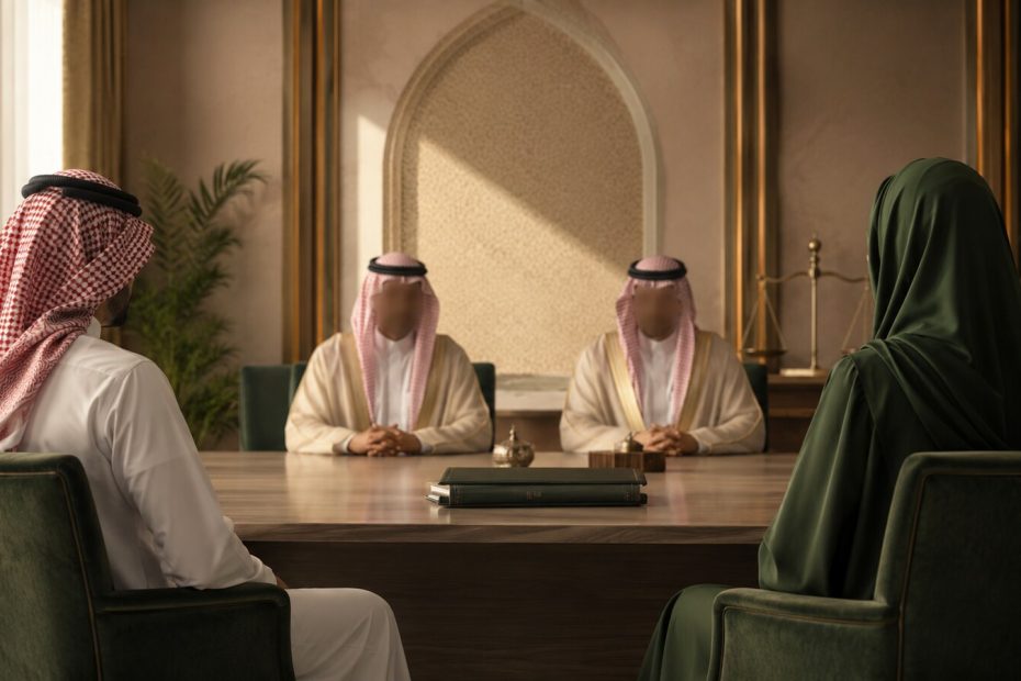 حكمان للإصلاح بين الزوجين عند استمرار الشقاق وفق النظام السعودي